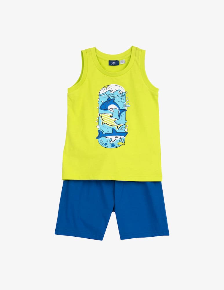 rinascente Chicco Shark tank top and shorts