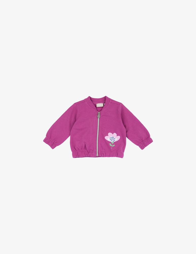 Chicco Cardigan con zip e fiore - immagine 1