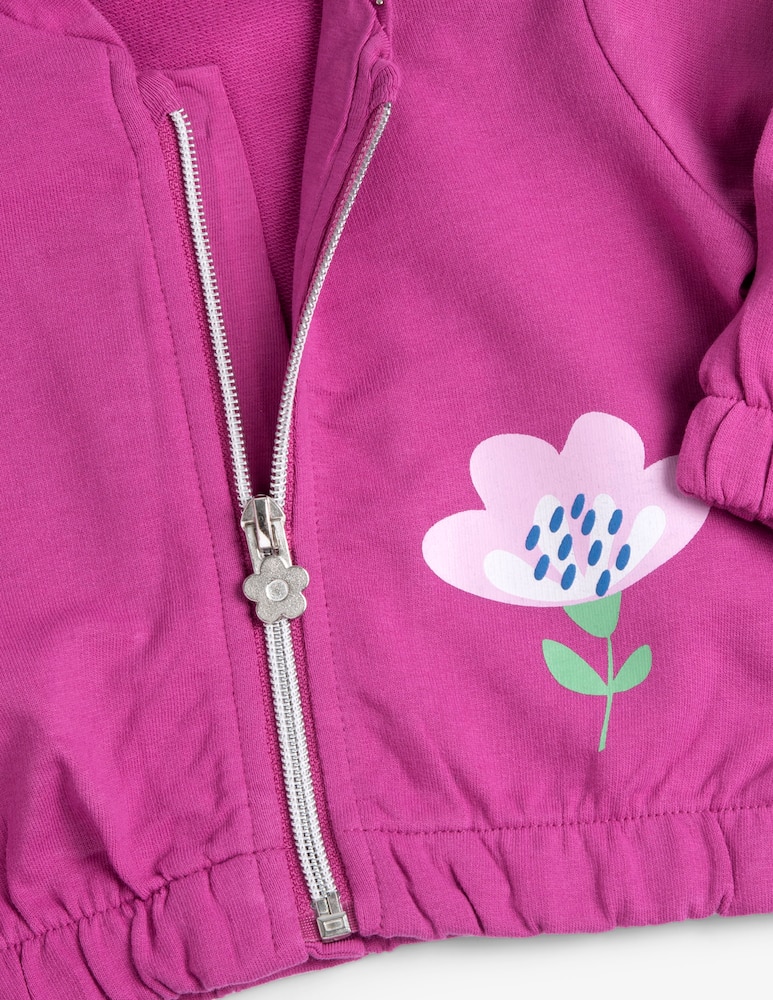 Chicco Cardigan con zip e fiore - immagine 3