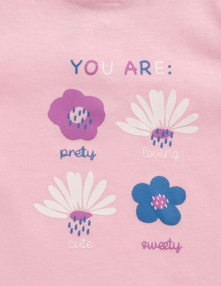 Chicco T-shirt fiori con scritte - immagine 3