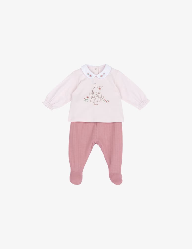 rinascente Chicco Bunny embroidered set