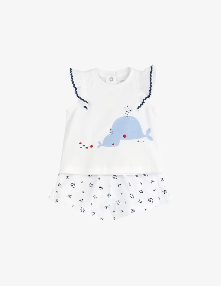 Chicco Whale print t-shirt set - picture 1