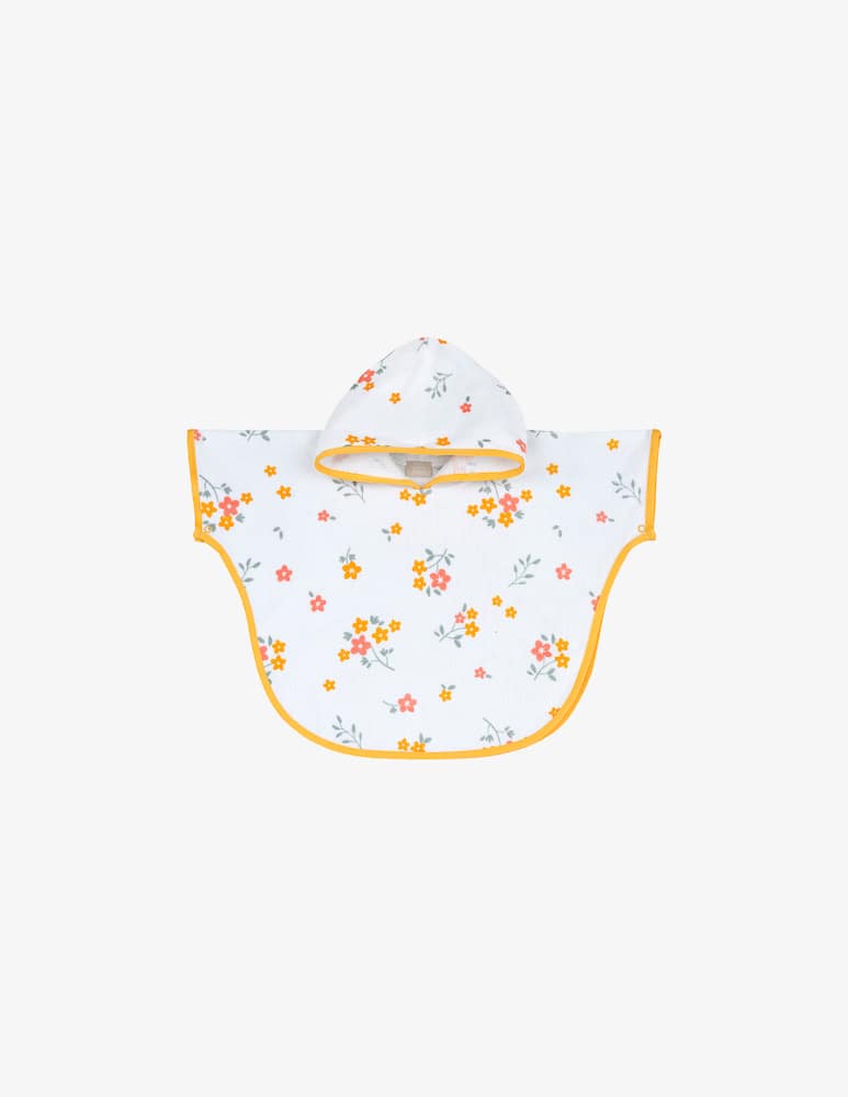 rinascente Chicco Floral hooded poncho