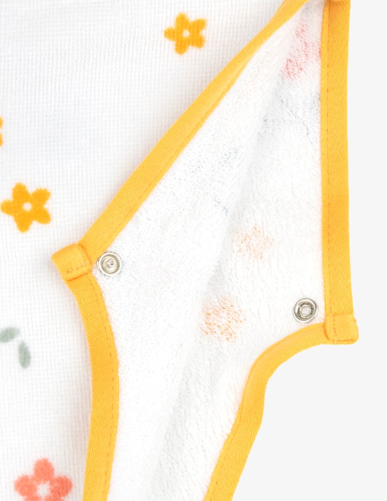 rinascente Chicco Floral hooded poncho