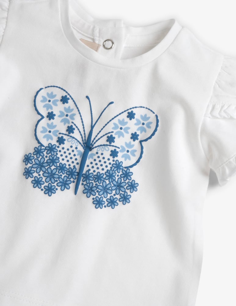 rinascente Chicco Butterfly t-shirt and shorts