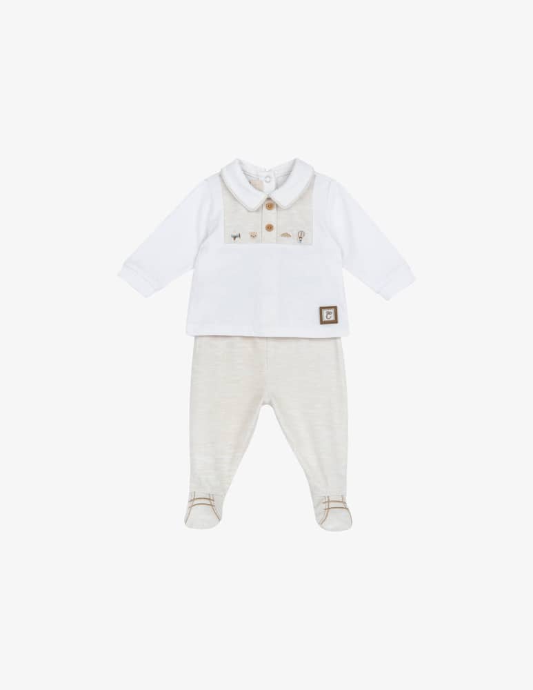 rinascente Chicco Collared playsuit set