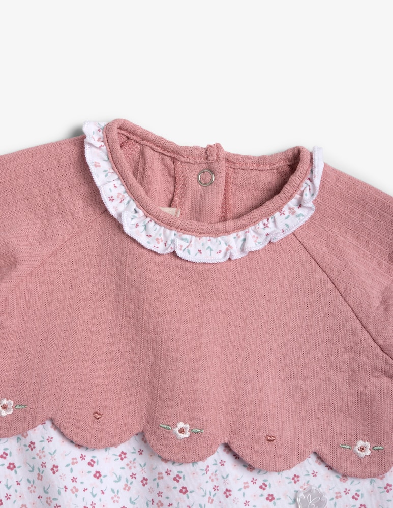 Chicco Floral scallop sleepsuit - picture 3