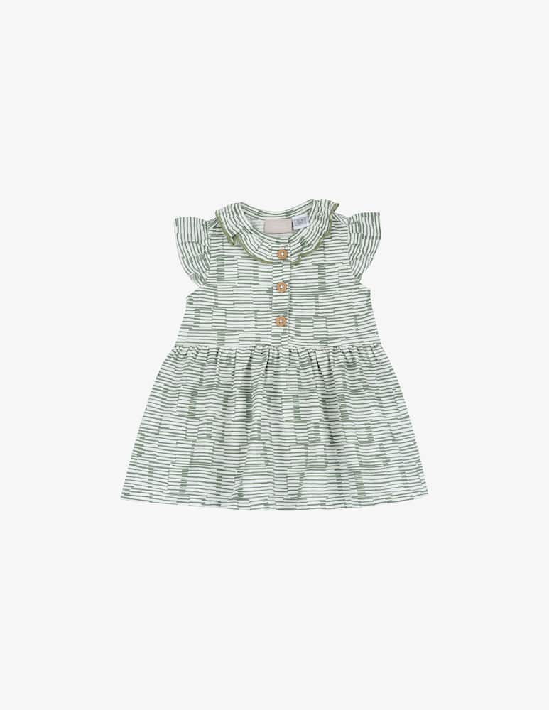 rinascente Chicco Striped flutter sleeve dress