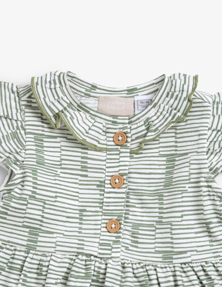rinascente Chicco Striped flutter sleeve dress