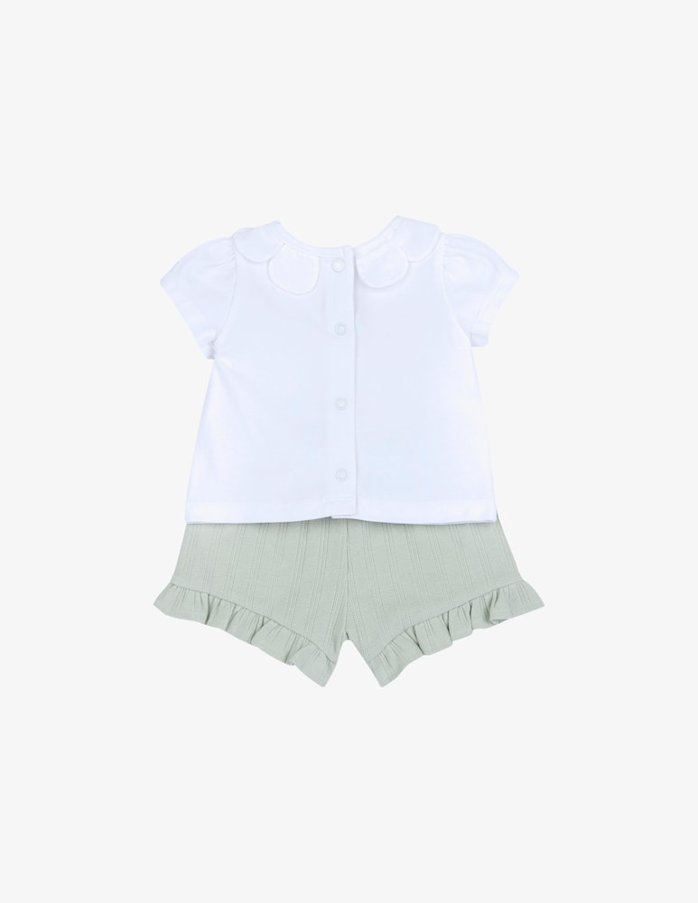 rinascente Chicco Floral collar t-shirt set