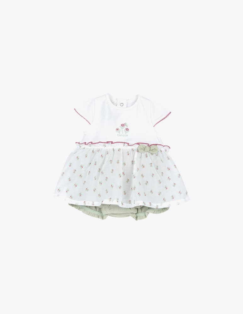 rinascente Chicco Floral romper with bow
