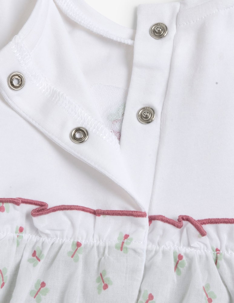 rinascente Chicco Floral romper with bow