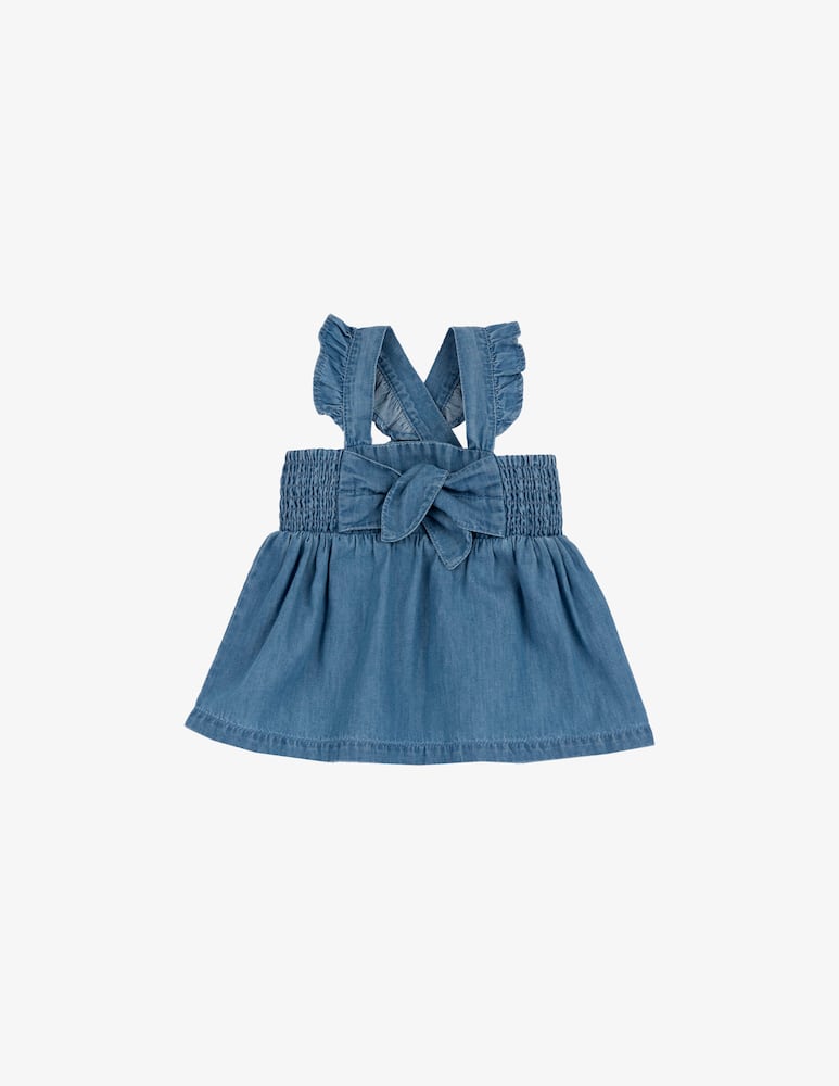 rinascente Chicco Denim ruffle salopette