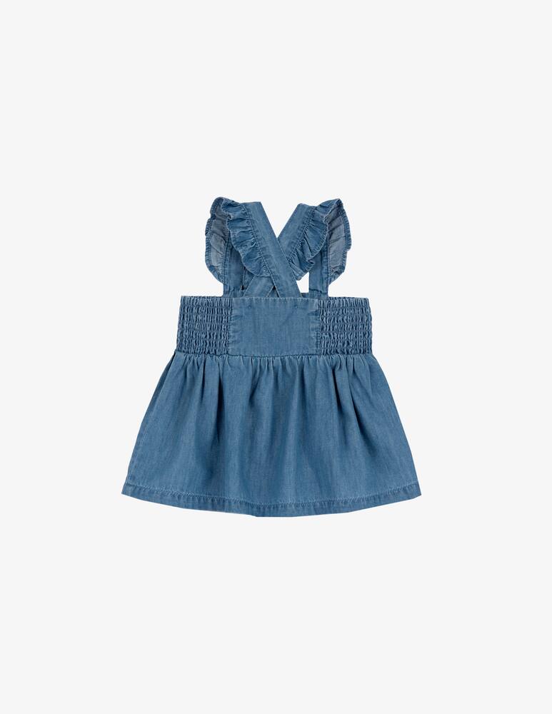 rinascente Chicco Denim ruffle salopette