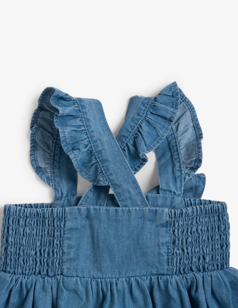 rinascente Chicco Denim ruffle salopette