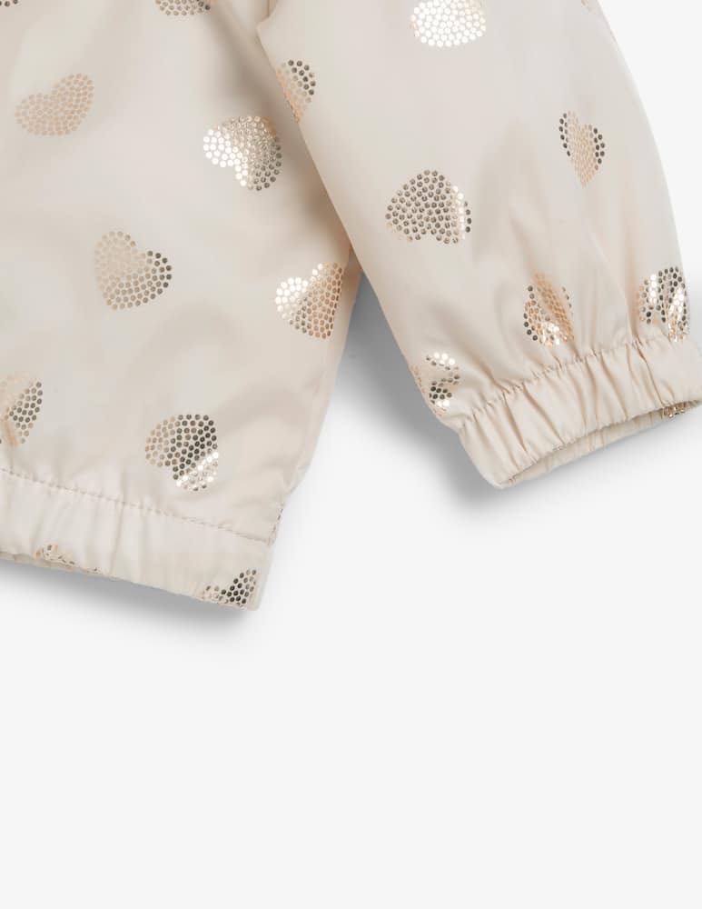 rinascente Chicco Hooded heart print jacket