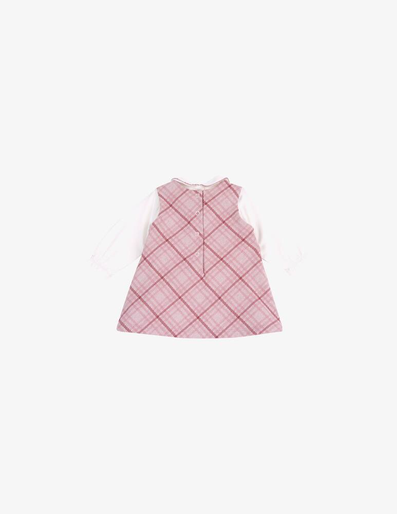rinascente Chicco Checked dress and bodysuit set