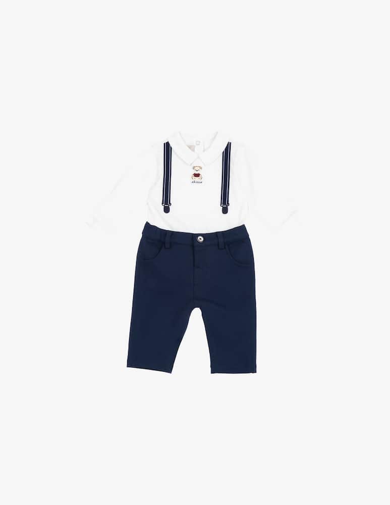 rinascente Chicco Collared bodysuit and trousers set
