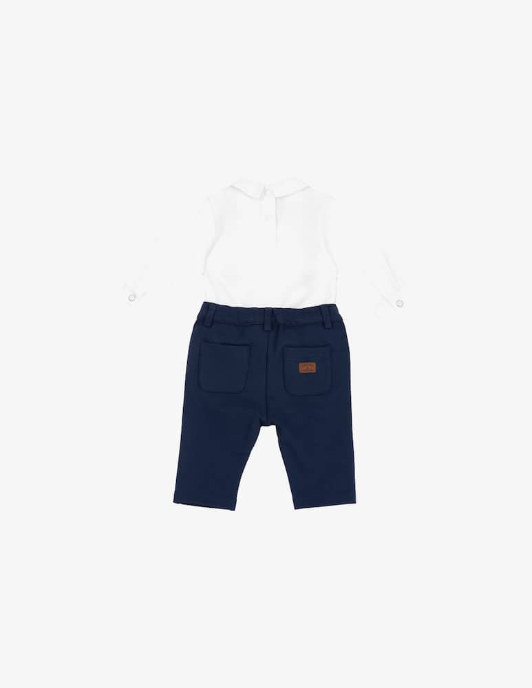 rinascente Chicco Collared bodysuit and trousers set