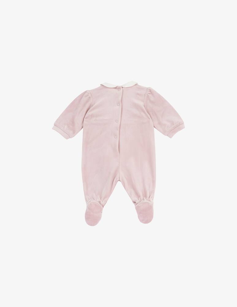 rinascente Chicco Collared velour sleepsuit