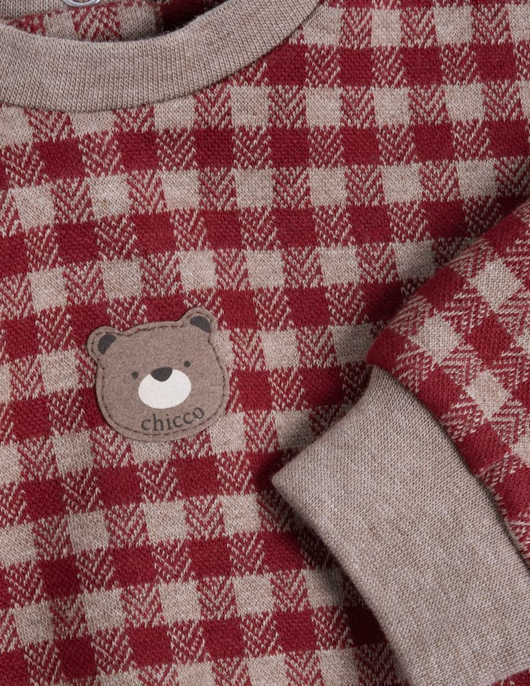 rinascente Chicco Checked sweatshirt and trousers set