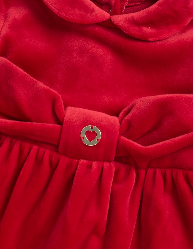 Chicco Velour dress with bow detail - picture 3 Chicco Velour dress with bow detail - picture 3