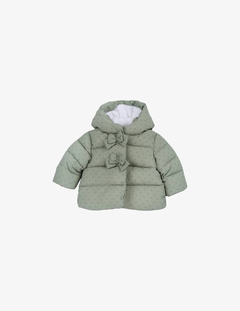 rinascente Chicco Hooded padded jacket with bows
