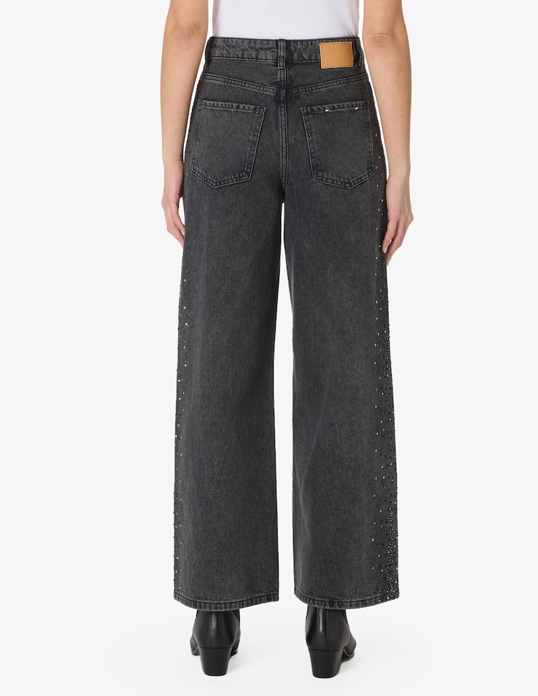 iBlues Denim strass palazzo trousers - picture 3 iBlues Denim strass palazzo trousers - picture 3