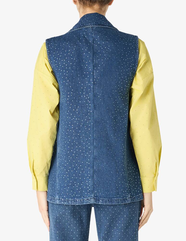 PENNYBLACK Gilet jeans con strass Lalla - immagine 3