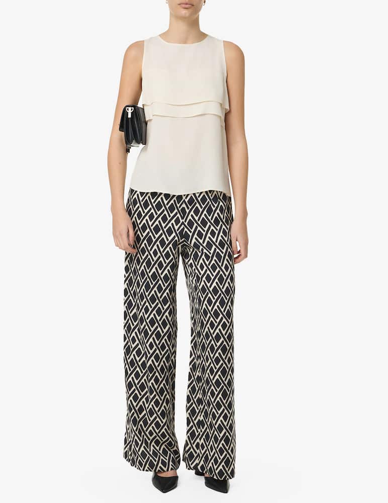 rinascente PENNYBLACK Top in seta con balze Visone