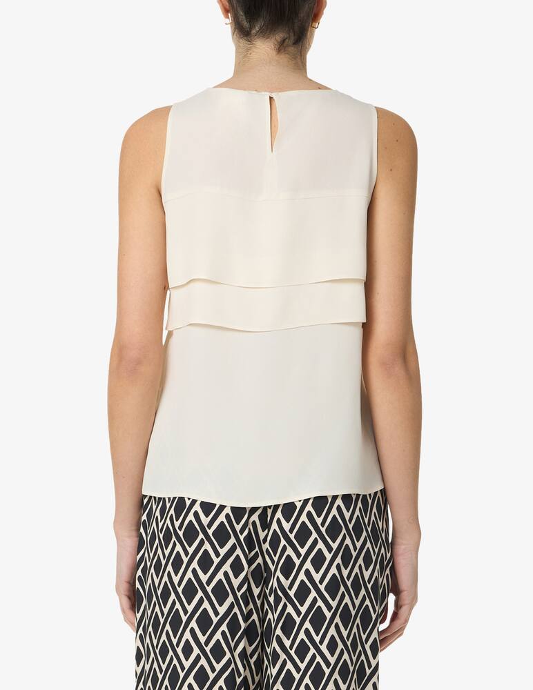 rinascente PENNYBLACK Top in seta con balze Visone