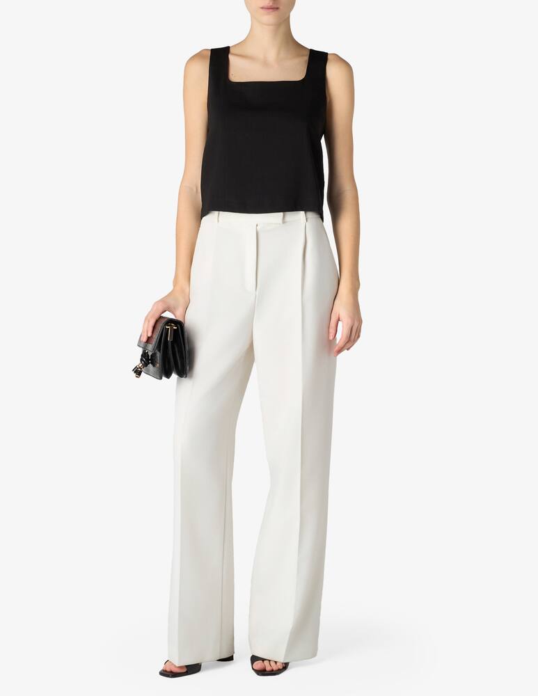 rinascente Marella Linen square-neck top