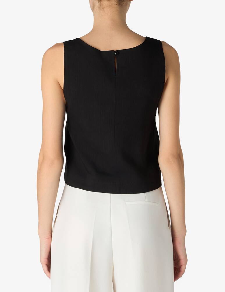 rinascente Marella Linen square-neck top