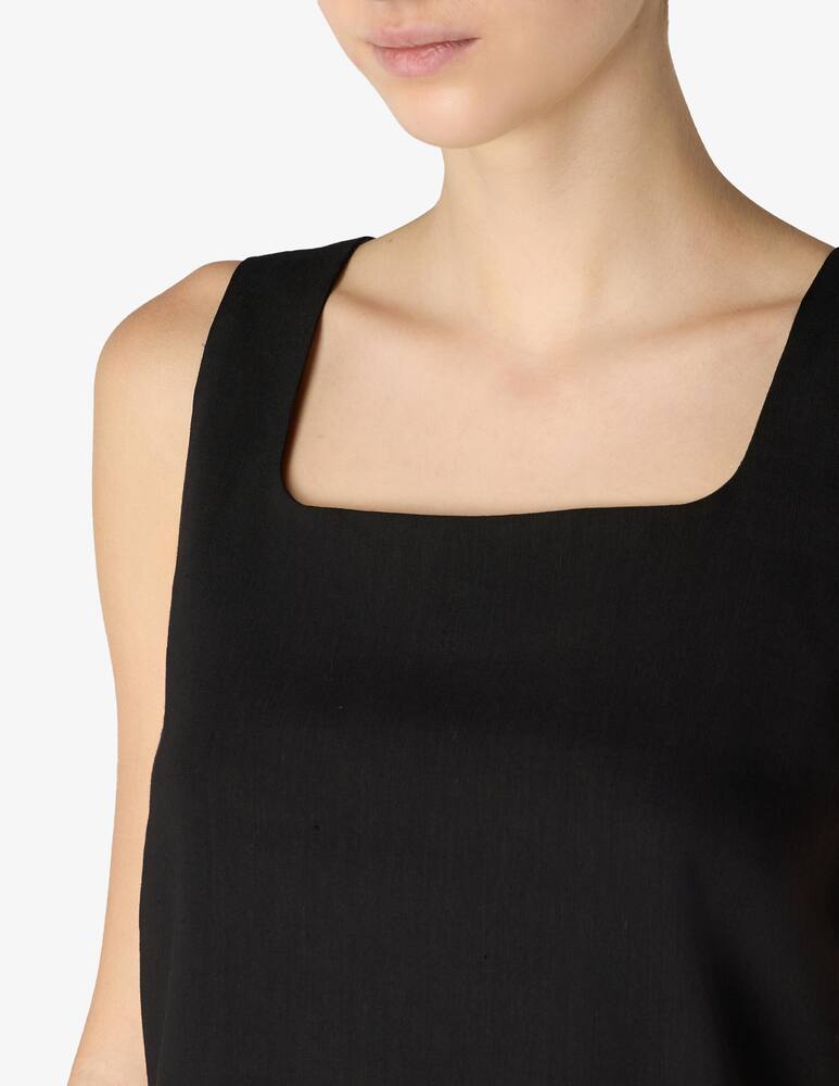 rinascente Marella Linen square-neck top