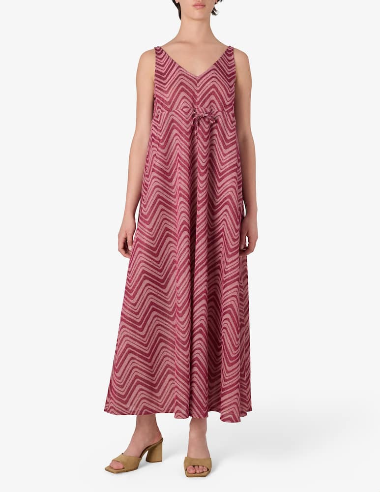 rinascente Marella Abito lungo chevron lurex