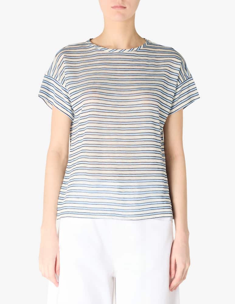 iBlues Maglia in lino a righe Muta - immagine 1 iBlues Maglia in lino a righe Muta - immagine 1