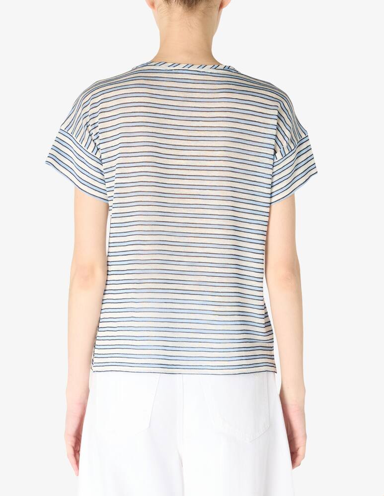 iBlues Maglia in lino a righe Muta - immagine 3 iBlues Maglia in lino a righe Muta - immagine 3