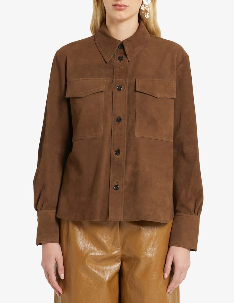 rinascente Marella Gioco suede overshirt