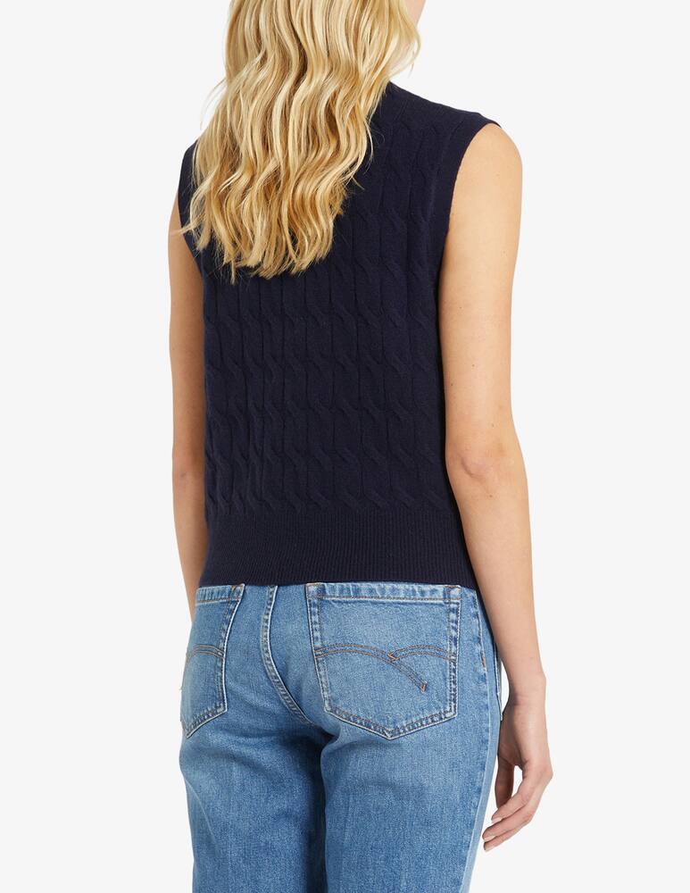 rinascente Marella Cable knit sleeveless cardigan