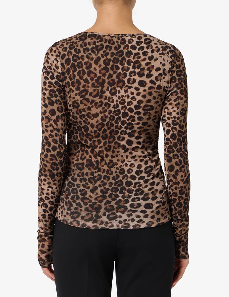 rinascente Marella Maglia tulle leopardata Sigma