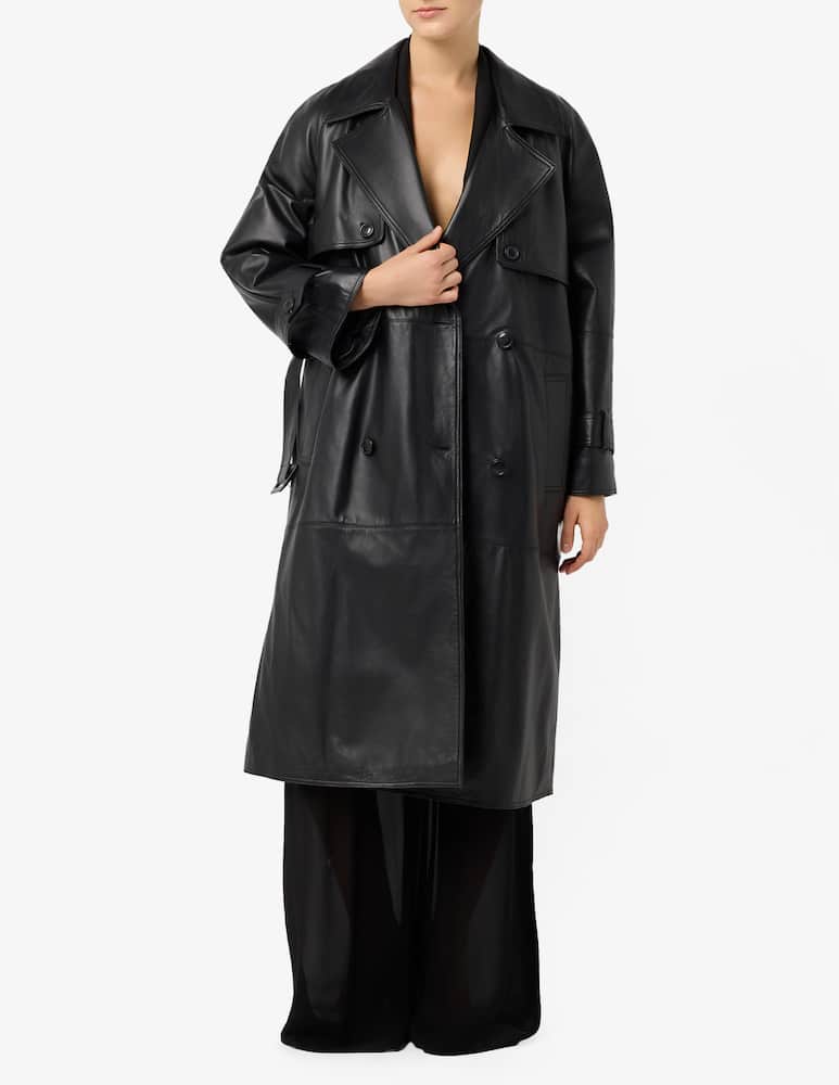 rinascente Marella Firstclass leather trench-coat