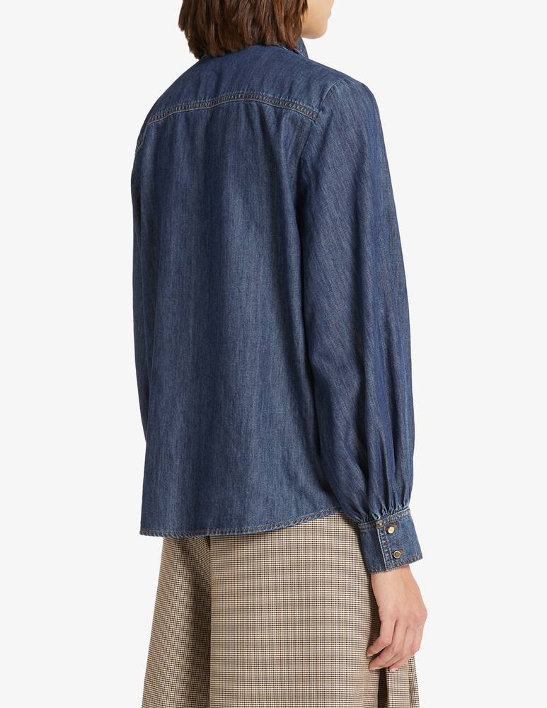 rinascente iBlues Denim bow blouse