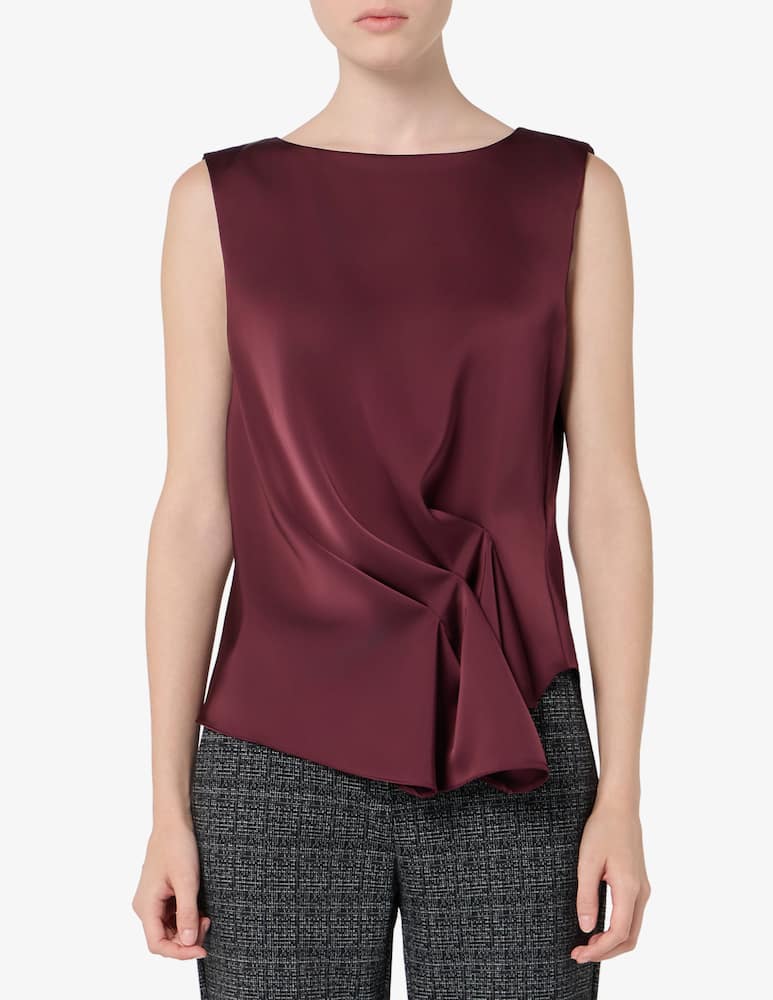 rinascente iBlues Satin drape top