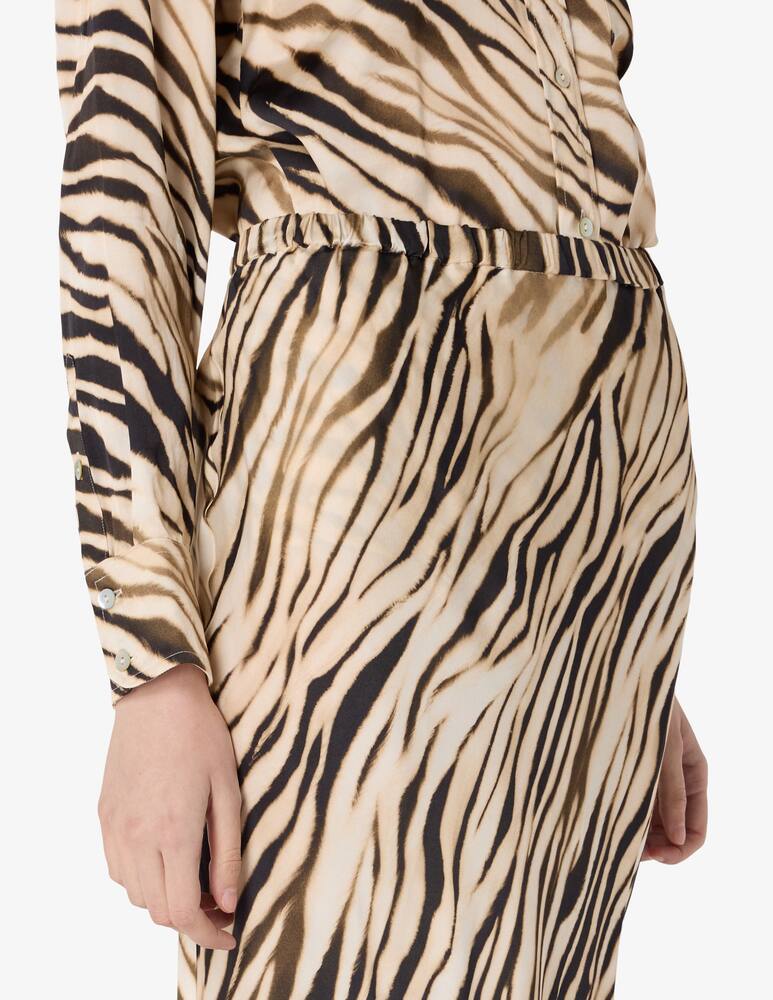 rinascente Marella Zebra print midi skirt
