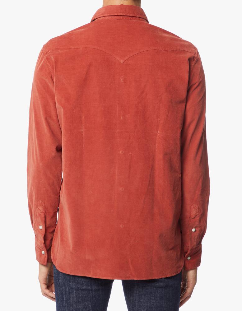 rinascente Bagutta Camicia vellelluto millerighe stretch texana