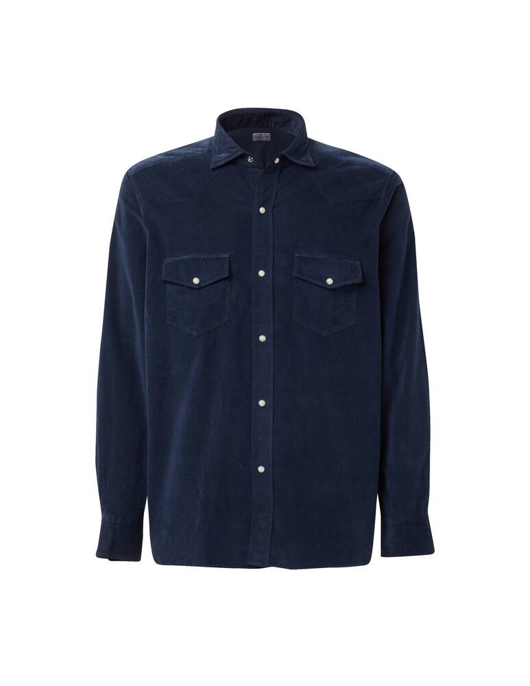 Bagutta Camicia velluto millerighe stretch texana - immagine 1 Bagutta Camicia velluto millerighe stretch texana - immagine 1