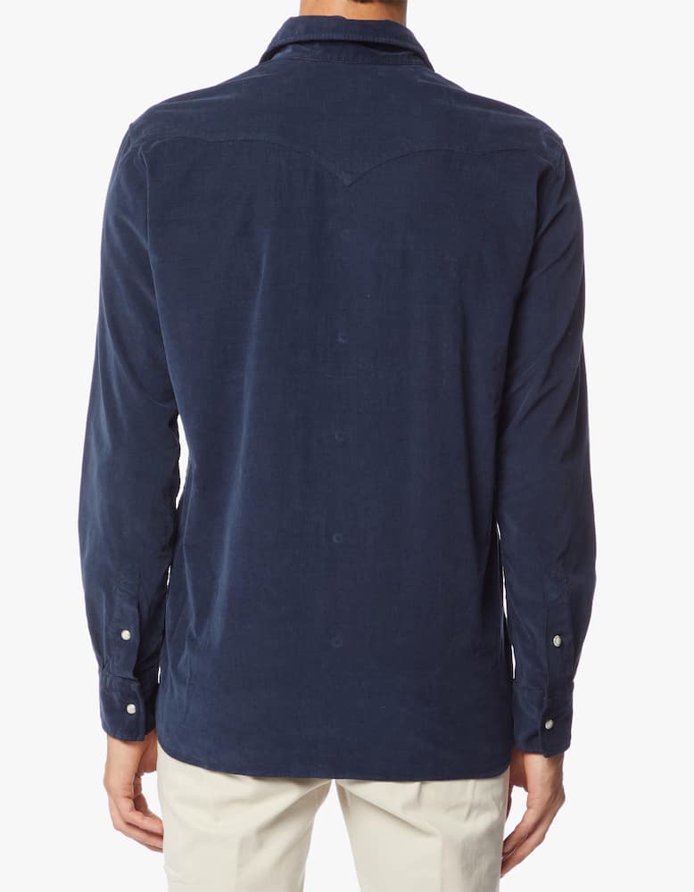 Bagutta Camicia velluto millerighe stretch texana - immagine 3 Bagutta Camicia velluto millerighe stretch texana - immagine 3