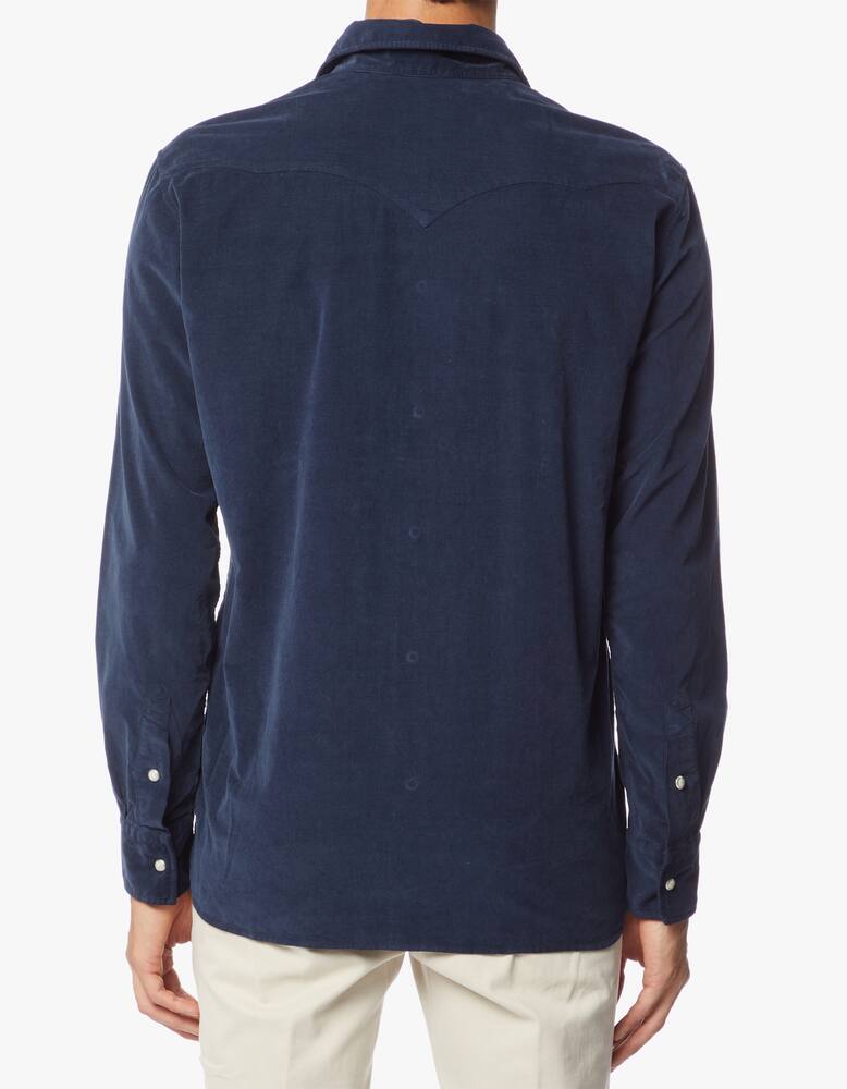 rinascente Bagutta Corduroy stretch texana shirt