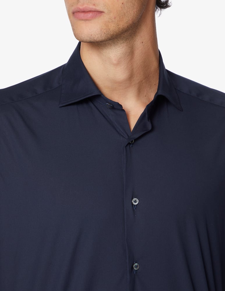 rinascente Bagutta Poplin stretch shirt - Blue