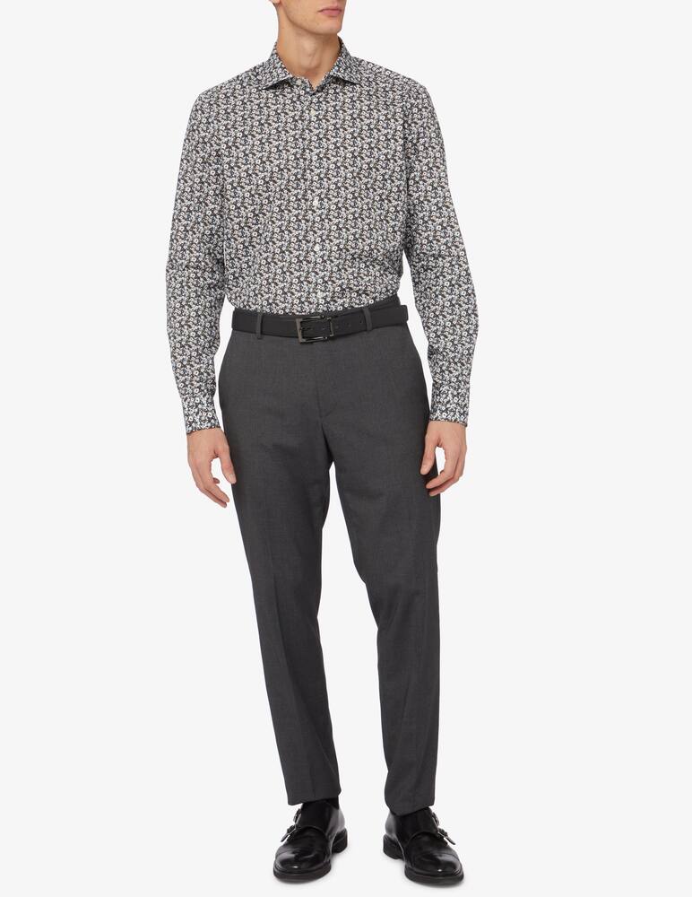 rinascente Bagutta Flower pattern shirt - Grey
